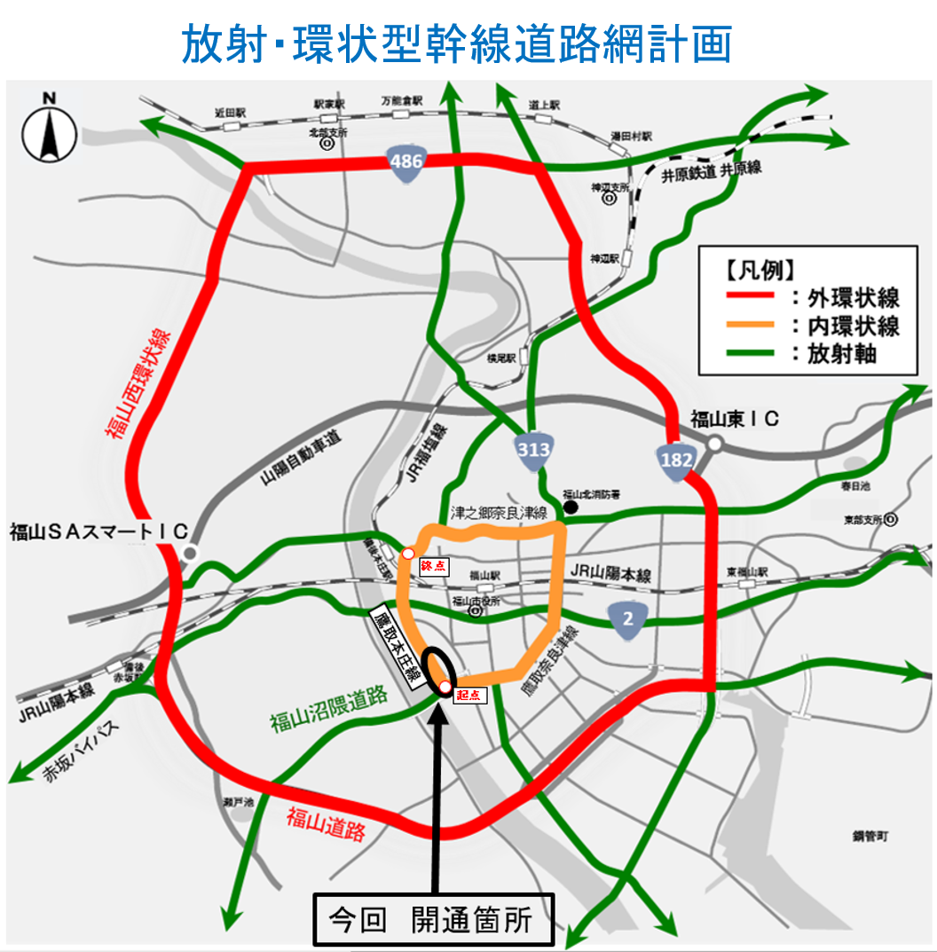 鷹取本庄線　開通区間