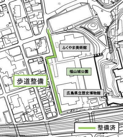 西町１５号線の道路整備内容を示した位置図です。