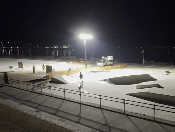 試験点灯の様子